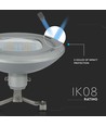 100W LED veiarmatur for wireoppheng - 130lm/W, Samsung LED chip, IP65, 4000K, grå, IK08