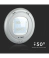100W LED veiarmatur for wireoppheng - 130lm/W, Samsung LED chip, IP65, 4000K, grå, IK08