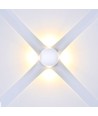 4W rund LED vegglampe - IP65, 110lm/W, hvit, utendørs, inkl. lyskilde