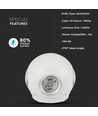 4W rund LED vegglampe - IP65, 110lm/W, hvit, utendørs, inkl. lyskilde