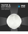 4W rund LED vegglampe - IP65, 110lm/W, hvit, utendørs, inkl. lyskilde