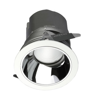 6W LED COB Hotel Downlight, RA95 - CREE chip, sølv reflektor, justerbar, innfellingsspot
