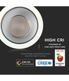 6W LED COB Hotel Downlight, RA95 - CREE chip, sølv reflektor, justerbar, innfellingsspot