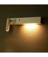 3W+3W LED hotel sengelampe - Hvit, 3000K, aluminium, vegglampe