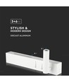 3W+3W LED hotel sengelampe - Hvit, 3000K, aluminium, vegglampe