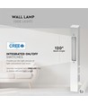 3W+3W LED hotel sengelampe - Hvit, 3000K, aluminium, vegglampe