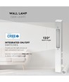 3W+6W LED Sengelampe - Vegglampe, 3000K, Hvit