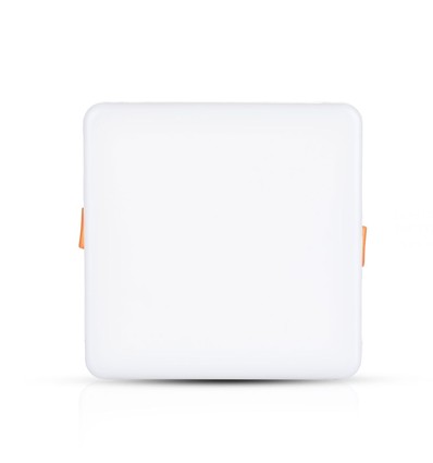 18W kvadratisk LED innfellingspanel med Samsung chip - 1350lm, hvit kant, 5 års garanti, hull: Ø7,5-10 cm, mål: 17x17 cm