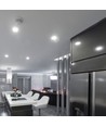 18W kvadratisk LED innfellingspanel med Samsung chip - 1350lm, hvit kant, 5 års garanti, hull: Ø7,5-10 cm, mål: 17x17 cm
