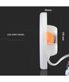 18W kvadratisk LED innfellingspanel med Samsung chip - 1350lm, hvit kant, 5 års garanti, hull: Ø7,5-10 cm, mål: 17x17 cm