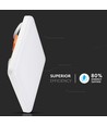 18W kvadratisk LED innfellingspanel med Samsung chip - 1350lm, hvit kant, 5 års garanti, hull: Ø7,5-10 cm, mål: 17x17 cm