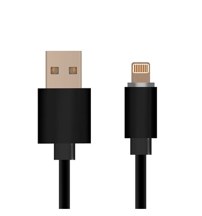 1,5m sort MFi Lightning kabel - 2A, Apple sertifisert, holdbart design