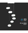 76W Designer pendel, dimbar - 6500lm, 3000K, TRIAC fasedimming, 120 grader, sort finish