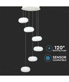 76W Designer pendel, dimbar - 6500lm, 3000K, TRIAC fasedimming, 120 grader, sort finish