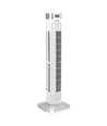 55W LED Tower Fan, 36" - Hvit, 3 hastigheter, fjernkontroll, timer, oscillasjon, temperaturdisplay