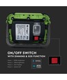 V-TAC Lykt 10W - LED, Oppladbar, Samsung Chip, 6400K, SOS Flash