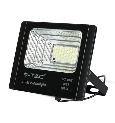 40W LED solcelle lyskaster - 1050lm, IP65, inkl. solcellepanel og fjernkontroll, 4000K