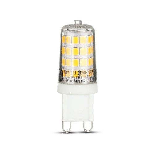 3W spotlys G9 - LED, plast, 6400K, 6 stk/pakke.