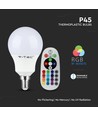 3,5W P45 LED-pære E14 - RF-kontroll, dimbar, RGB+6400K