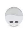 V-Tac Natlampe med USB - Automatisk tenning ved mørke, 0,45W, Rund, 3000K, Samsung Chip
