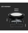 500W Highbay - Meanwell dimbar, Samsung chip, 4000K, 120D, svart hus, 120lm/W