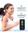 Bluetooth sport headset, rød - 500mAh batteri, 7-8 timers spilletid, 10m rekkevidde
