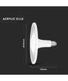 18W LED UFO pære, E27 - Samsung LED chip, Ø22cm, 1200lm, 5 års garanti