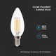 V-Tac 6W LED stearinlys pære - Karbon filamenter, 130lm/W, E14
