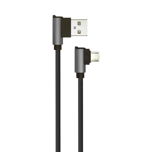 1m Micro USB Kabel L-Type - Svart, Diamond Serie