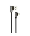 1m Micro USB Kabel L-Type - Svart, Diamond Serie