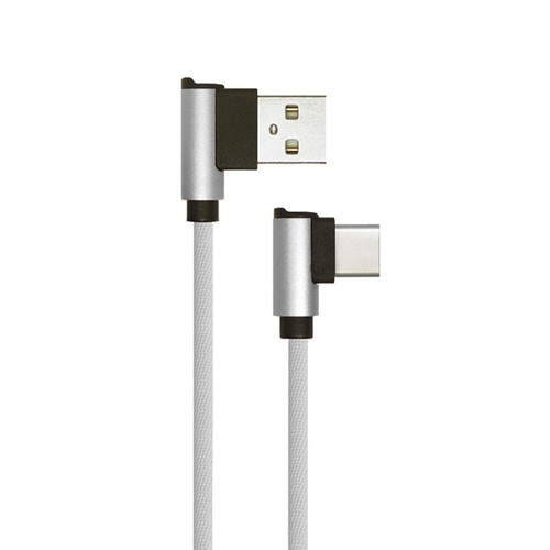 1M Type-C USB Kabel L-Type - Grå (Diamond Serien)