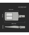 100W LED gatelykt - 140lm/W, 14.000lm, Samsung LED chip, grå, utendørs