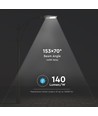 100W LED gatelykt - 140lm/W, 14.000lm, Samsung LED chip, grå, utendørs
