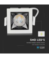 4W kvadratisk LED downlight, Samsung chip, RA90 - 5700K, 12 grader, hull: 45x45mm