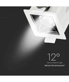 4W kvadratisk LED downlight, Samsung chip, RA90 - 5700K, 12 grader, hull: 45x45mm