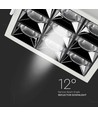 36W Samsung LED panel for innbygging, RA90 - Kvadratisk, 2880lm, Hull: 120x120mm, Reflector SMD Downlight