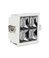 16W kvadratisk LED downlight - Samsung LED chip, 38°, hvit kant, kald hvit