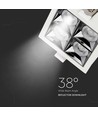 16W kvadratisk LED downlight - Samsung LED chip, 38°, hvit kant, kald hvit