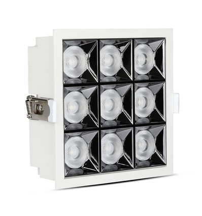 36W Firkantet LED innfellingspanel, Samsung chip - RA90, 2880lm, Hull: 120x120mm, 38 grader