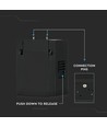 1W LED magnetisk lineær spotlys - 3000K, svart, IP20, 24V.