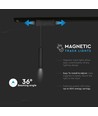 15W magnetisk pendel skinnespot, 24V - 4000K, IP20, sort, 36 grader, magnetisk lineær pendel