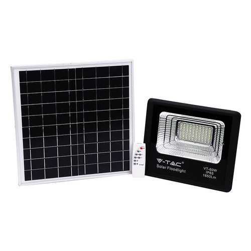 20W Solcellepanel - LED lyskaster, 6000K