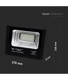 20W Solcellepanel - LED lyskaster, 6000K