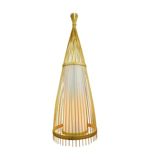 Tregulvlampe Ø400*1500mm - Rattanlampeskjerm, E27 sokkel.