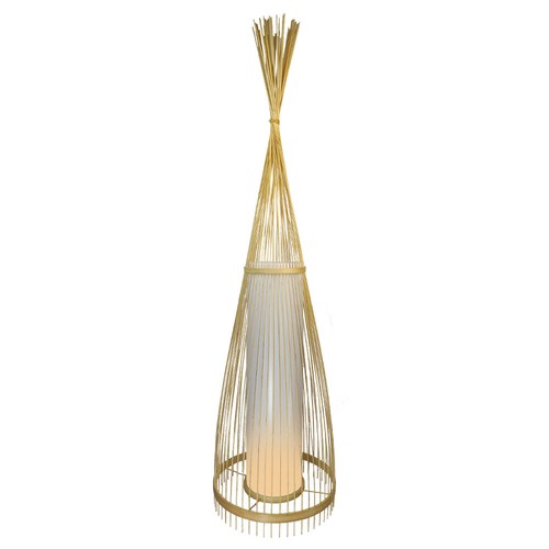 Tregulvlampe E27 - Rattan Lampeskjerm, Ø400*1000mm.