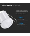 PIR taksensor - hvitt hus, maks: 400W LED