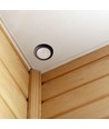 PIR taksensor Ø4cm for innbygging, 360° - Sort, IP20, deteksjon opptil 8m, hullmål: Ø4cm