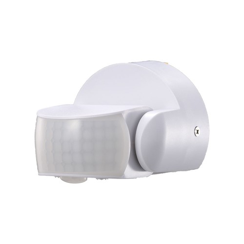 Infrarød bevegelsessensor - hvitt hus, IP65 (maks: 600W LED).