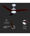 35W LED Takvifte - RF Kontroll, 3 Vinger, DC Motor, Brun.