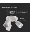 Treveis Vegglampe / taklampe, GU10 - hvit